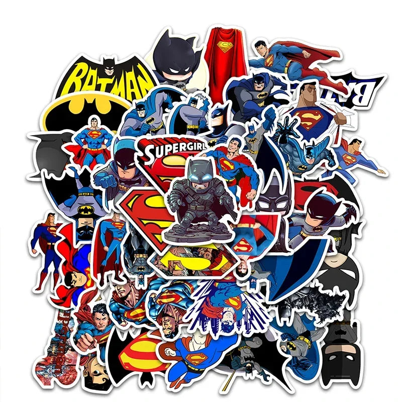 Disney Cartoon Batman Stickers for Kids DIY Marvel Graffiti Skateboard Luggage Decal Cool Waterproof Sticker Fun Classic Toys