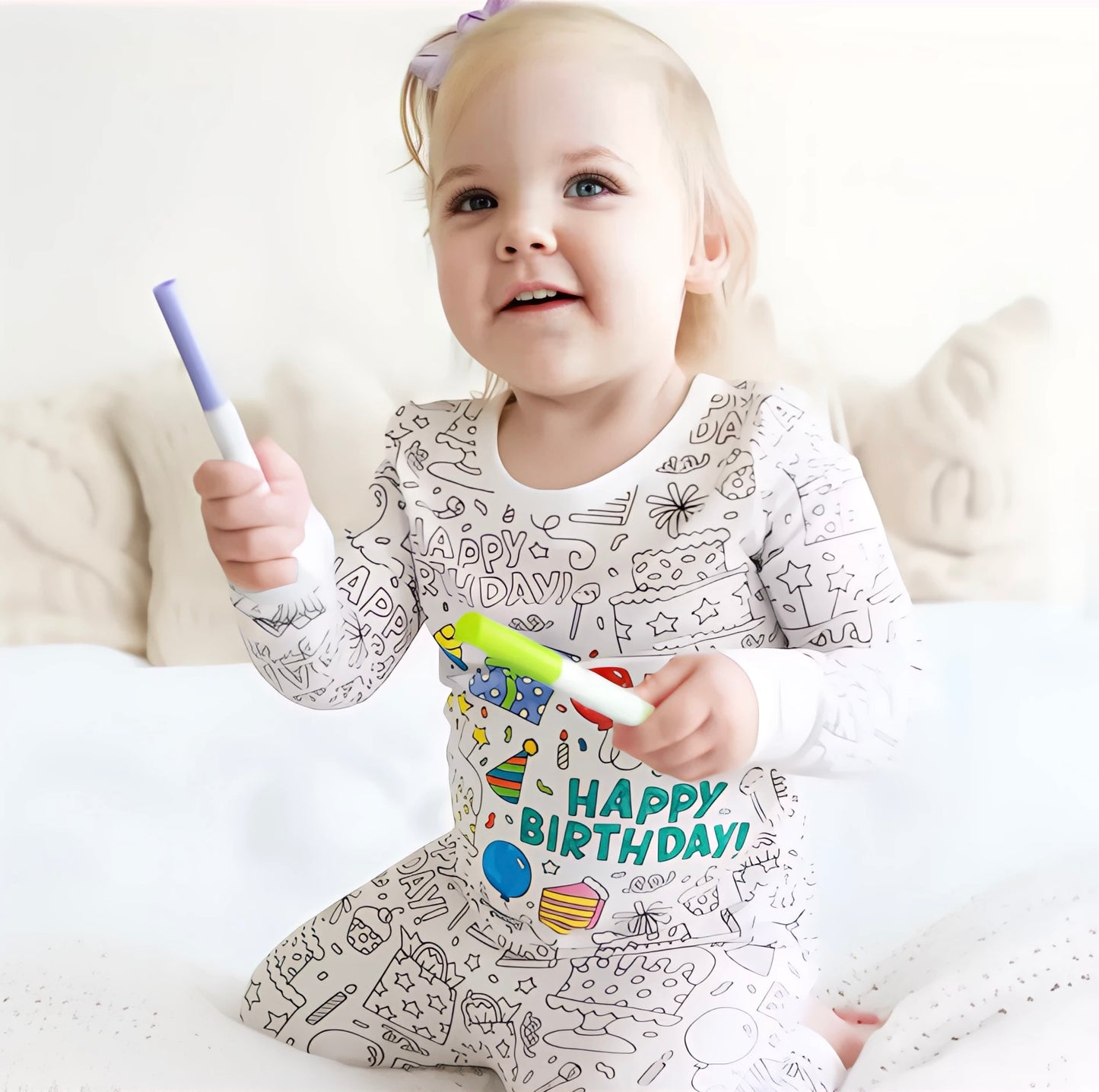 Kidzvault™ Color-In Pajamas