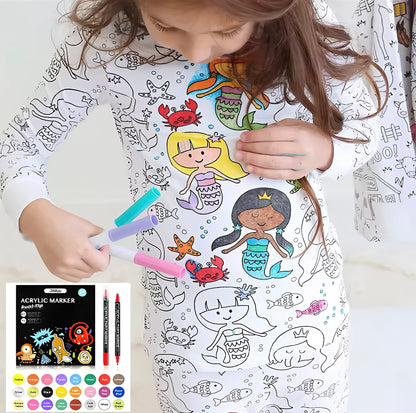 Kidzvault™ Color-In Pajamas